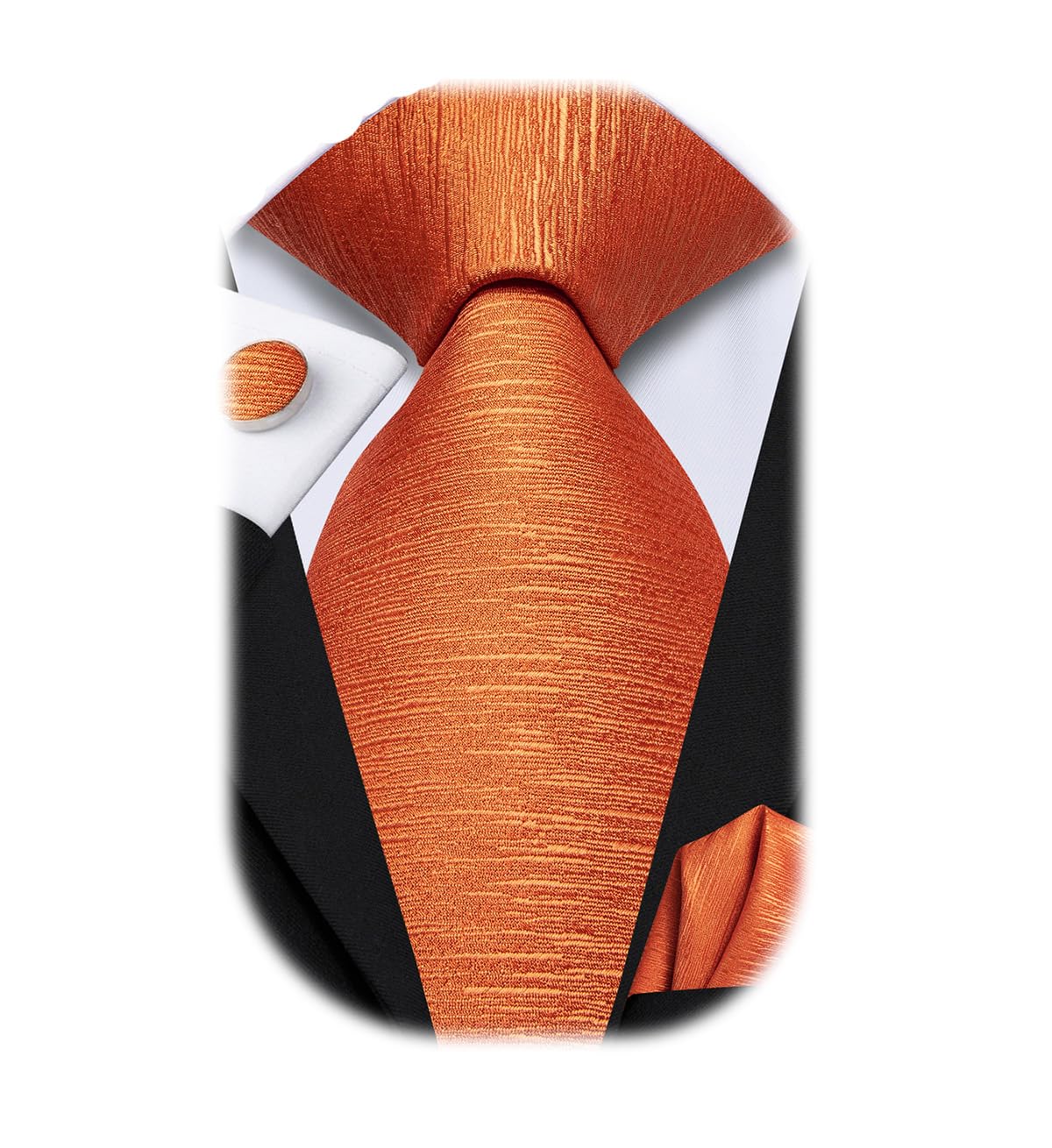 Dubulle Mens Tie Set Solid Paisley Silk Striped Necktie for Men with Cufflinks Tie and Pocket Square