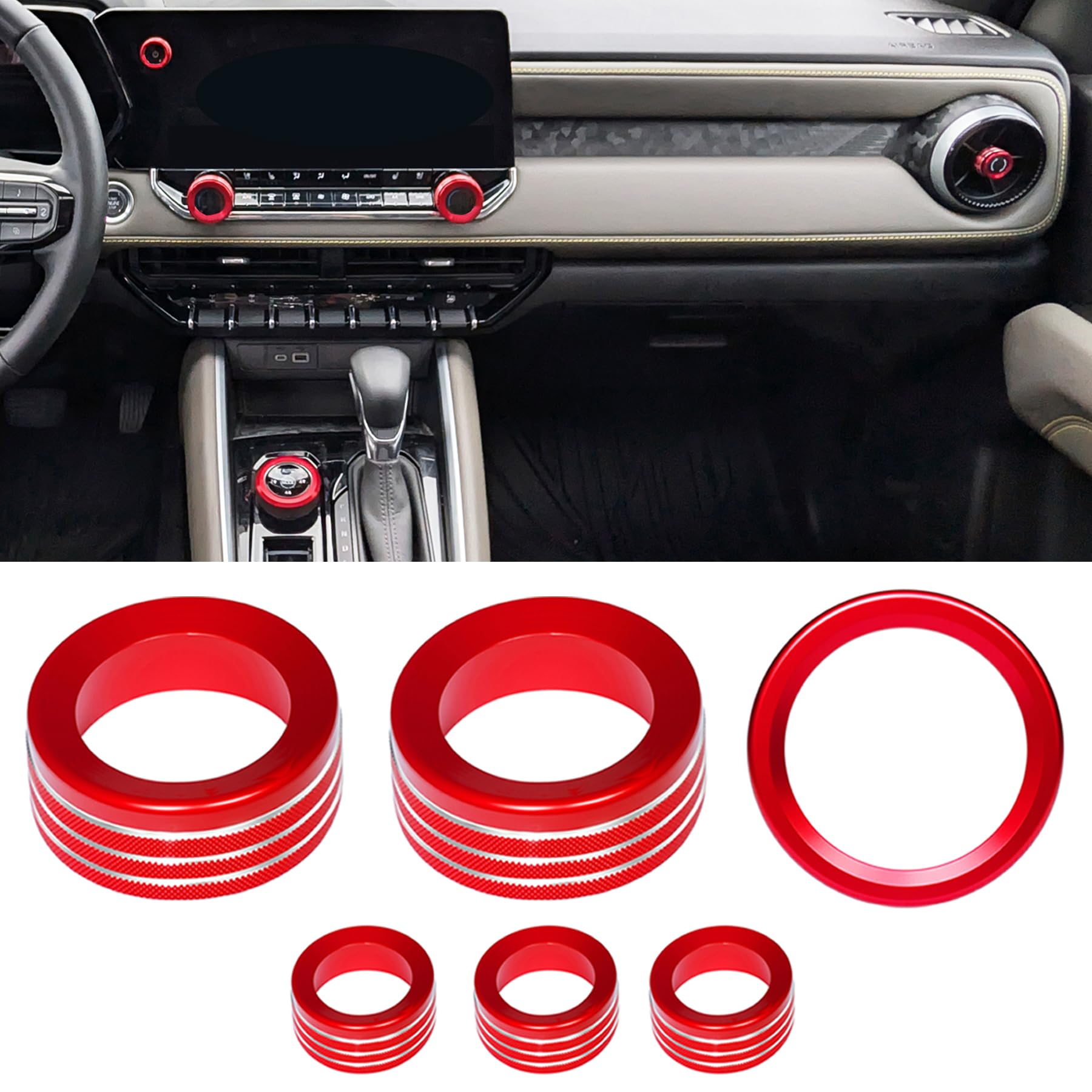 for Chevy Colorado 2024 2025 2026 Z71 ZR2 WT LT (4WD&2WD) Interior Accessories Control Audio Drive Volume AC Aluminum Alloy Four Wheel Drive Switches