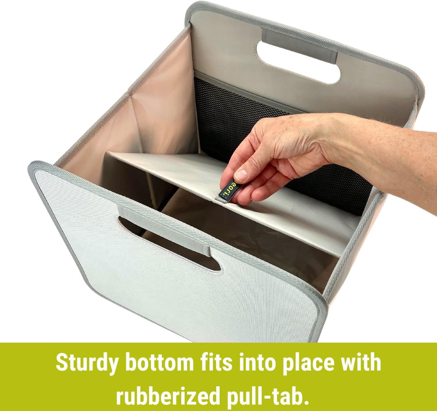 meori Foldable Storage File Box w/Hanging Rails Rewritable Label Fabric …
