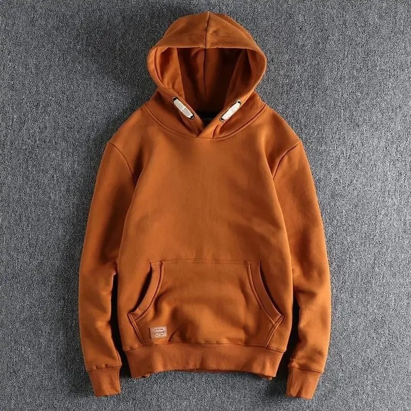 Men's Hooded Sweatshirt Solid Male Warm Winter Vintage Hoodie2