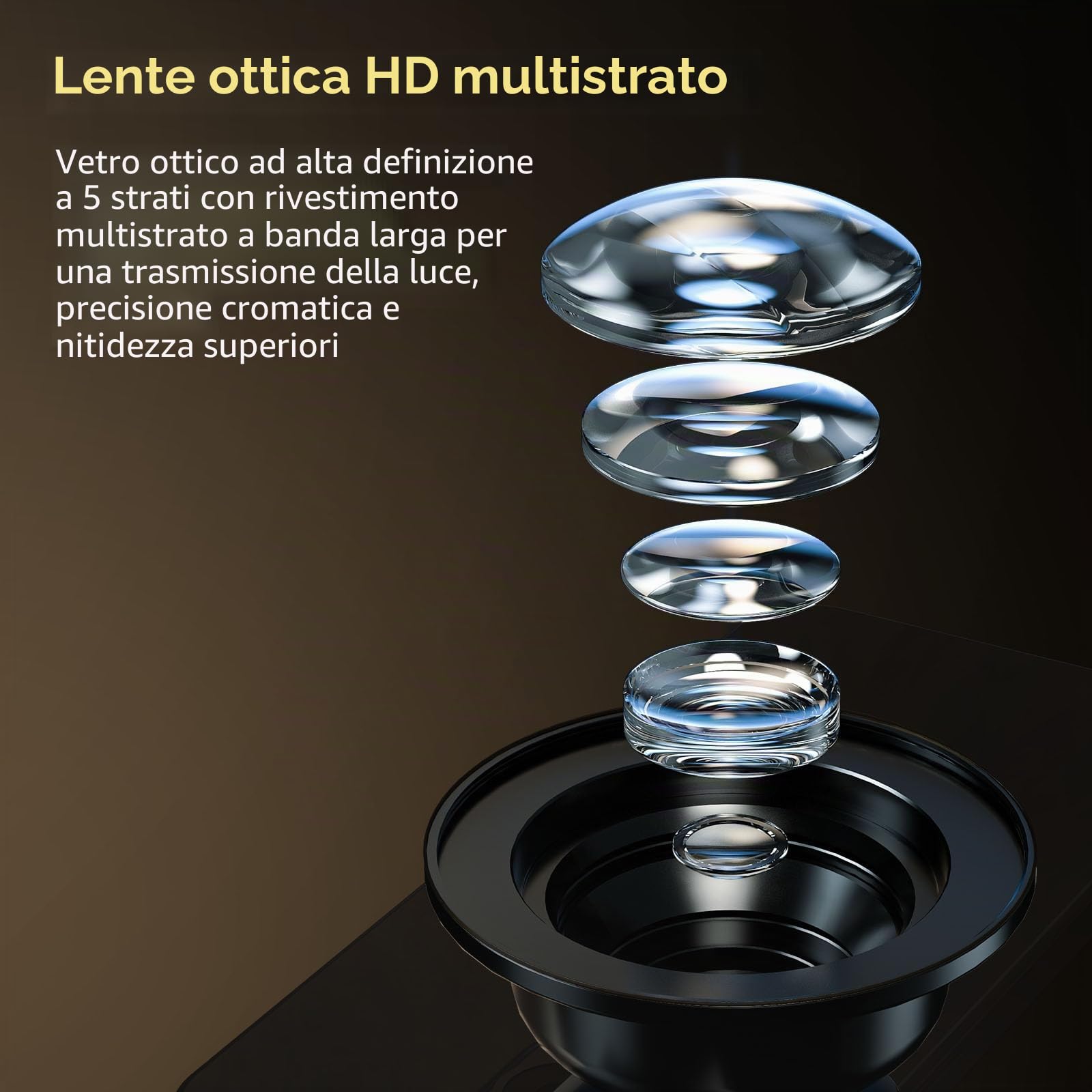 SMALLRIG Obiettivo Macro HD Master da 75 mm, Obiettivo con Attacco a T per iPhone, per Samsung, per HUAWEI, per Xiaomi, Attacco Obiettivo per Fotocamera Macro per Telefono - 4588