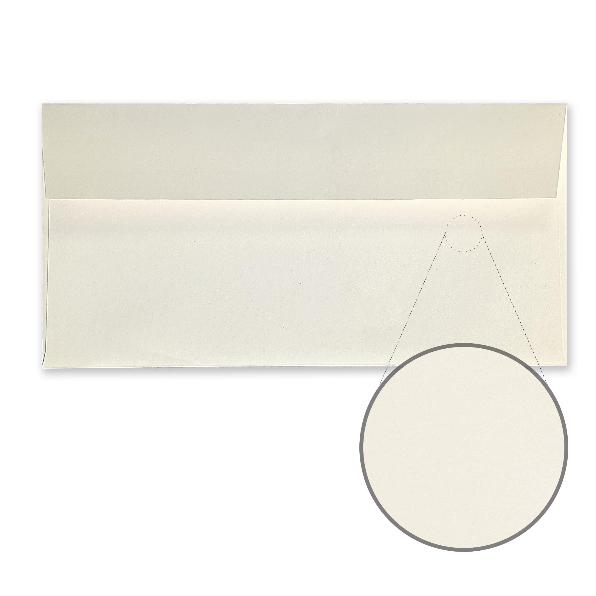 Mailshack Conqueror Luxury Envelopes DL 110mmx220mm, Thick 120gsm. No Watermark, Peel & Seal, Plain (Oyster Wove, 250)