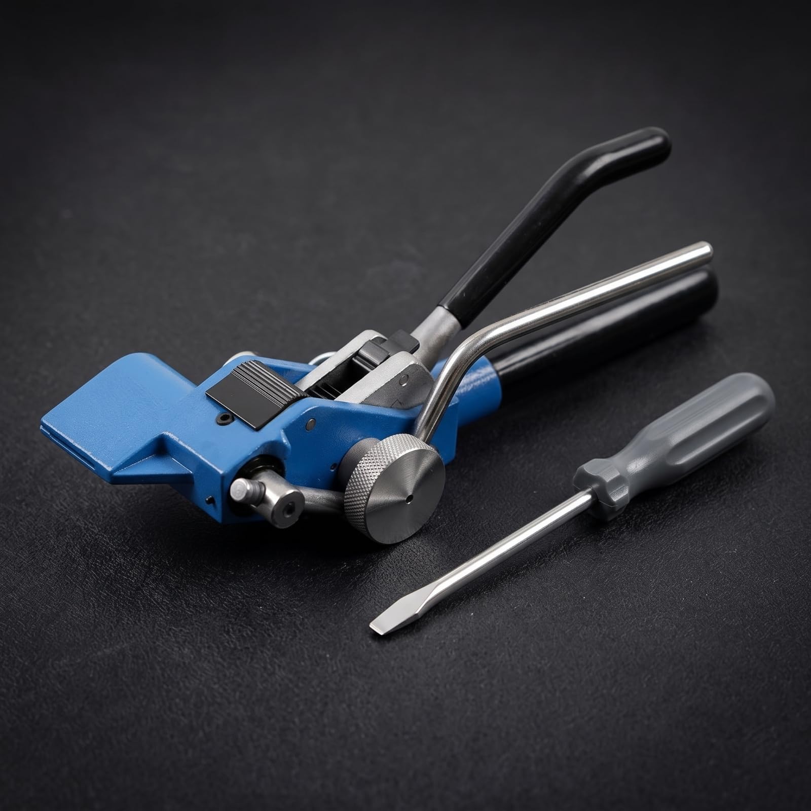 Tendireggia con Taglierina Robusto Tendireggia Manuale Compatto Tenditore a Cricchetto per Insttori, Utensile A Ingranaggi Con Cacciavite