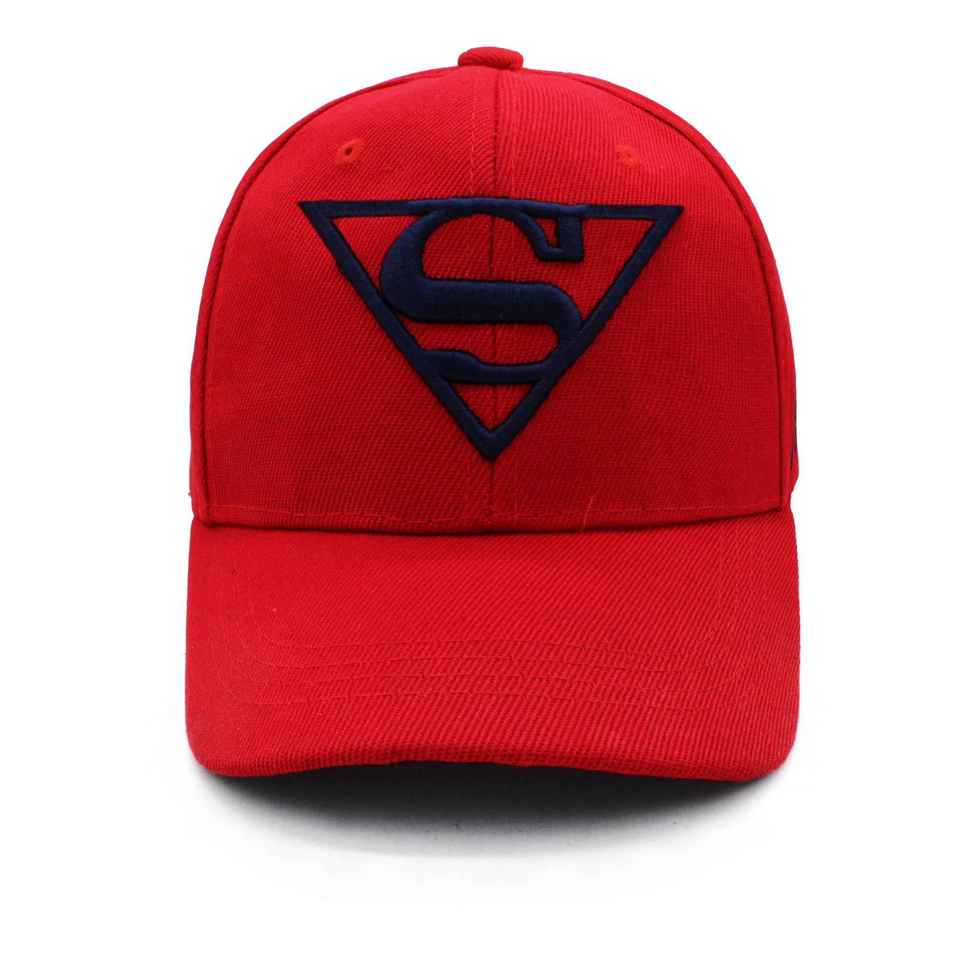 VRITRAZ Kids Boys Superhero Style Printed Baseball Cap | Trendy Adjustable Cotton Summer Hat for Boys (Red)