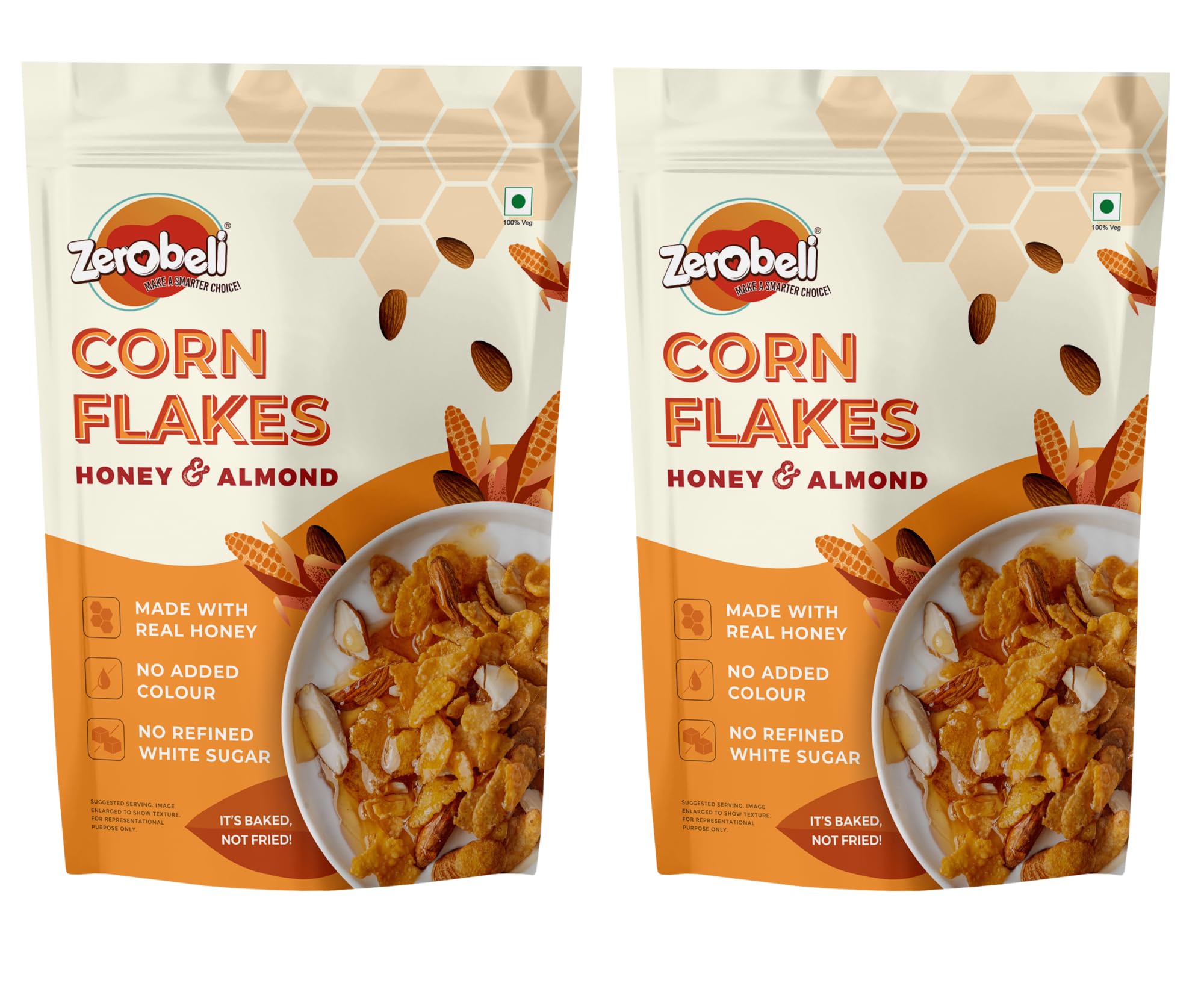 See full amazon price history chart for Zerobeli Real Honey and Almond Corn Flakes 520g (Pack of 260g x 2)| No Refined White Sugar| No Artificial Colors| Zerobeli Real Honey and Almond Corn Flakes 520g (Pack of 260g x 2)| No Refined White Sugar| No Artificial Colors| (B08G8N6MZD) Amazon Price History, Amazon Price Tracker
