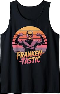 Franken-Tastic Muscle Monster, Cute Spooky Fun Tank Top