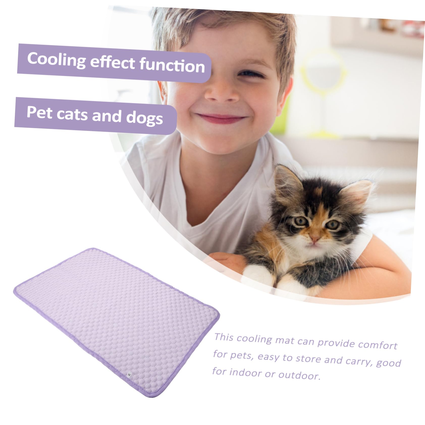 VICASKY Dog Cooling Mat Summer Pet Cooling Pad for Dogs and Puppies Elegant Design for Hot Weather Rest and Relaxation