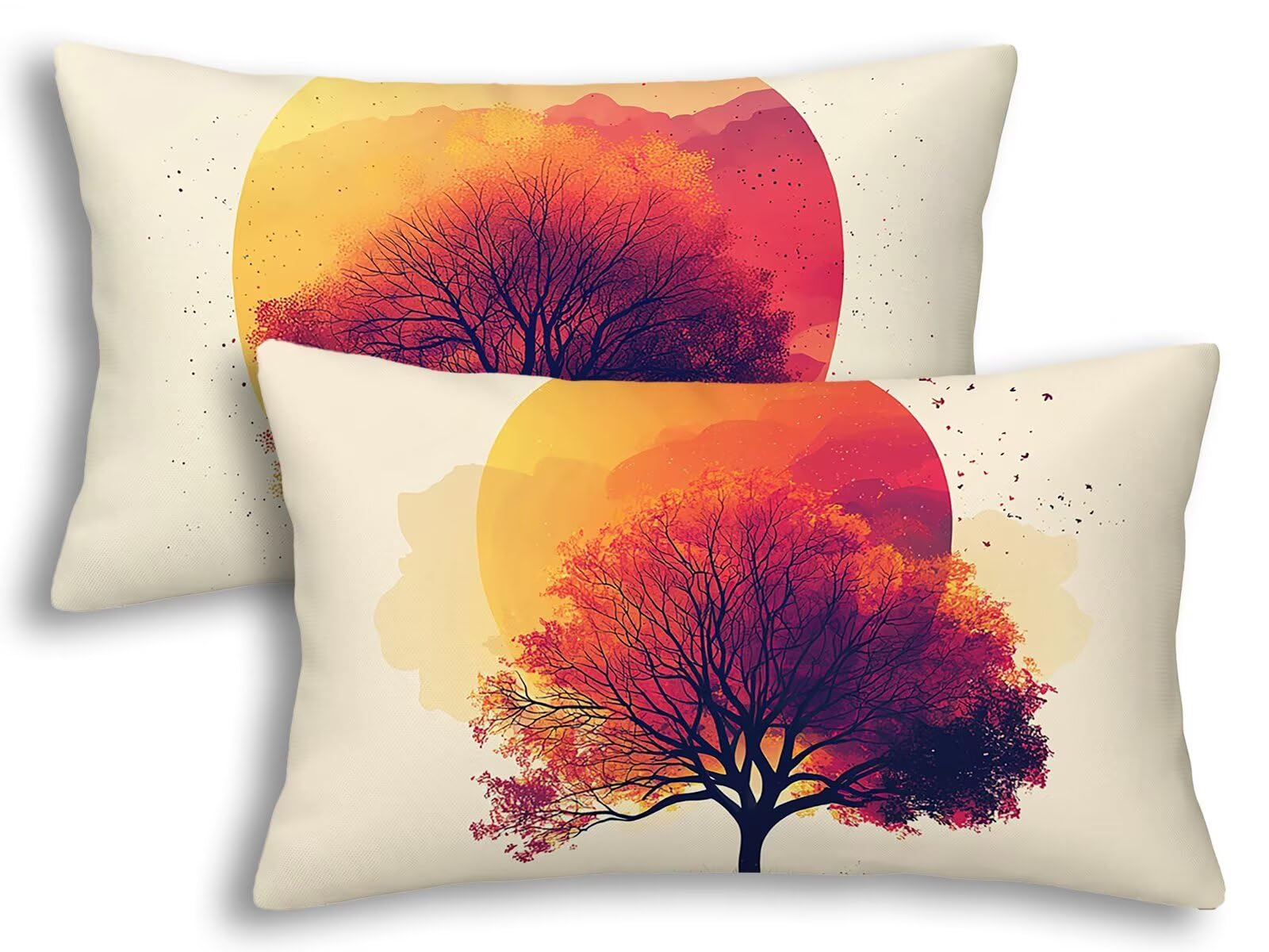 Housse coussin exterieur impermeable de couleur crème pour embellir votre canapé de jardin en automne