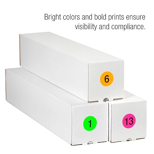 Miniatura 3 de Tape Logic TLDL6752 Etiquetas numéricas, 2", 1" círculo, negro, 1 rollo de 500 etiquetas