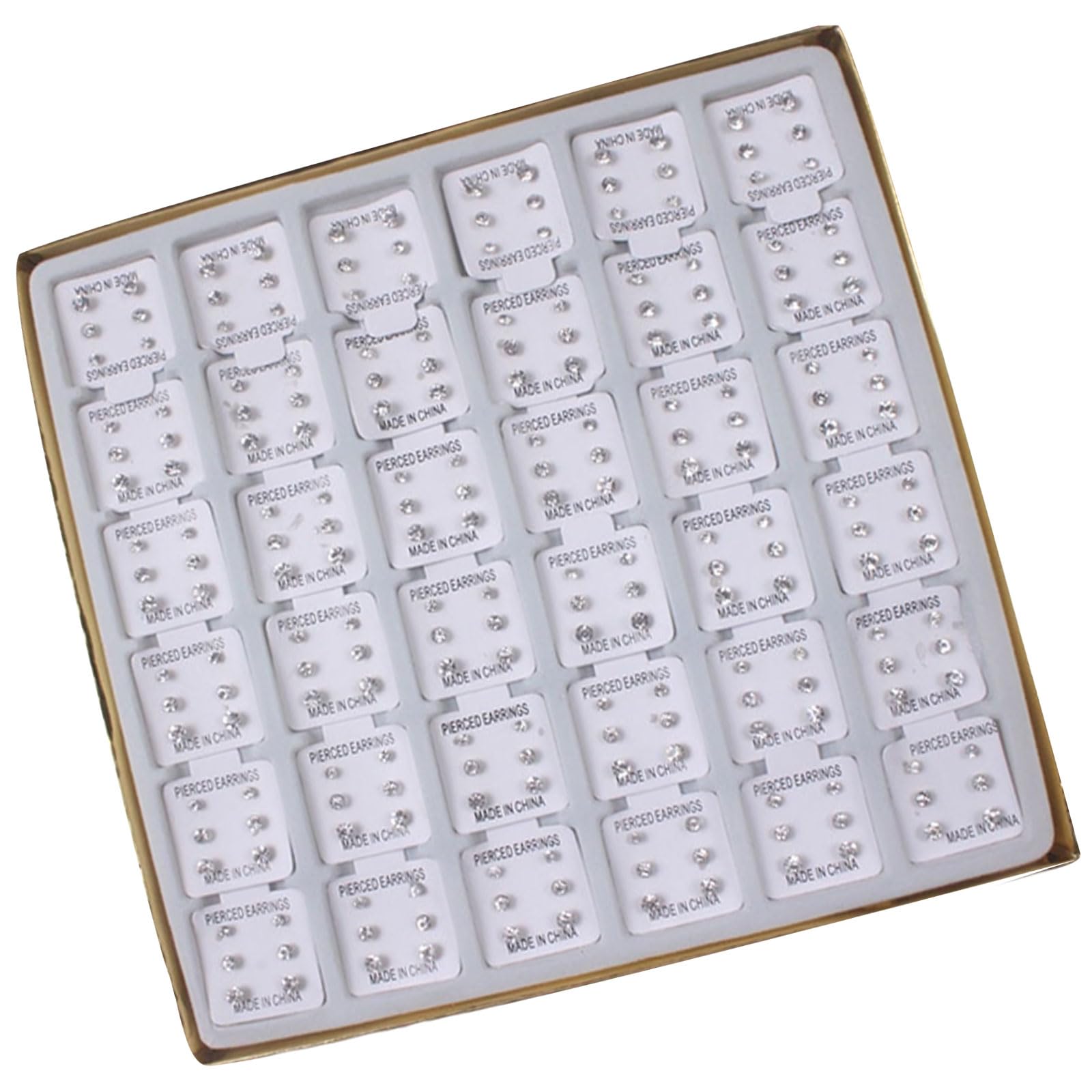 Maxtonser 108 Pairs Studs Earrings Fashionable Ear Jewelry Fashion Ear Studs Crystal Texture Suitable for Various Occasion