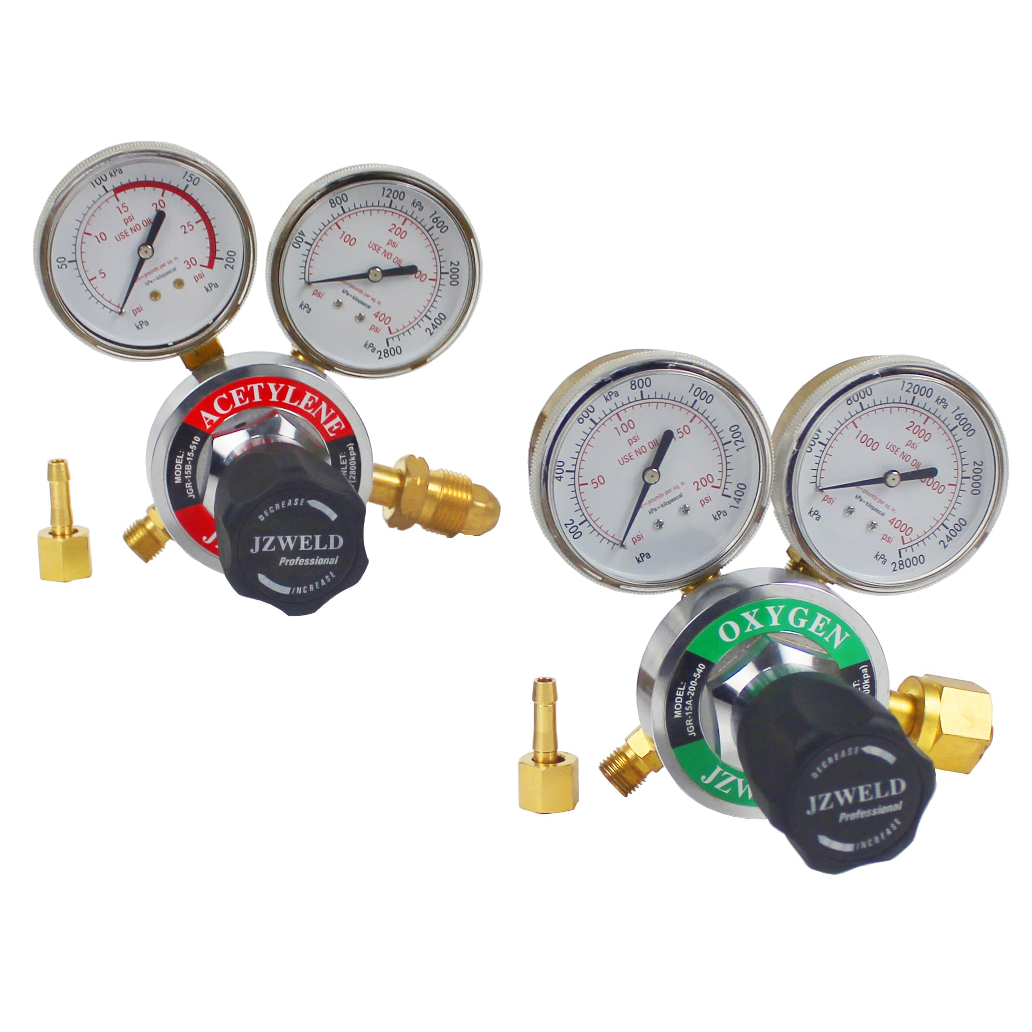 パイネ G-L I GHT JZWELD Oxygen & Acetylene Regulators, CGA540 and CGA510