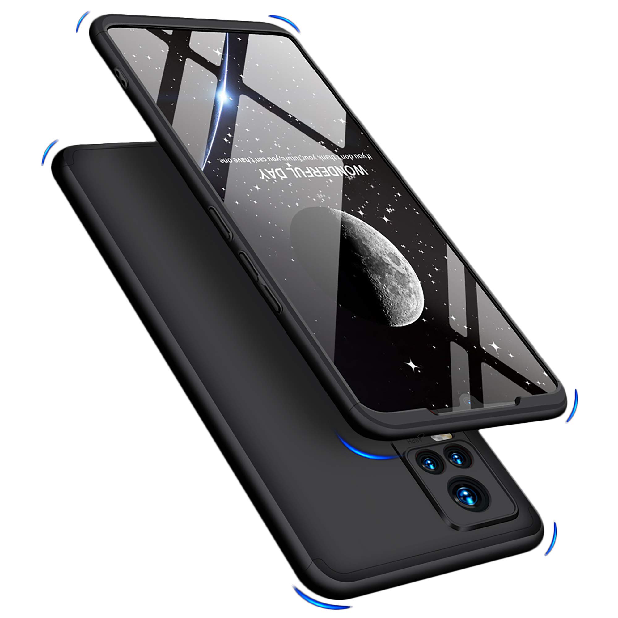Kapa Double Dip Full 360 Protection Back Case Cover for Vivo V20, Black, Polycarbonate (B08QYMW6H4) Amazon Price History, Amazon Price Tracker