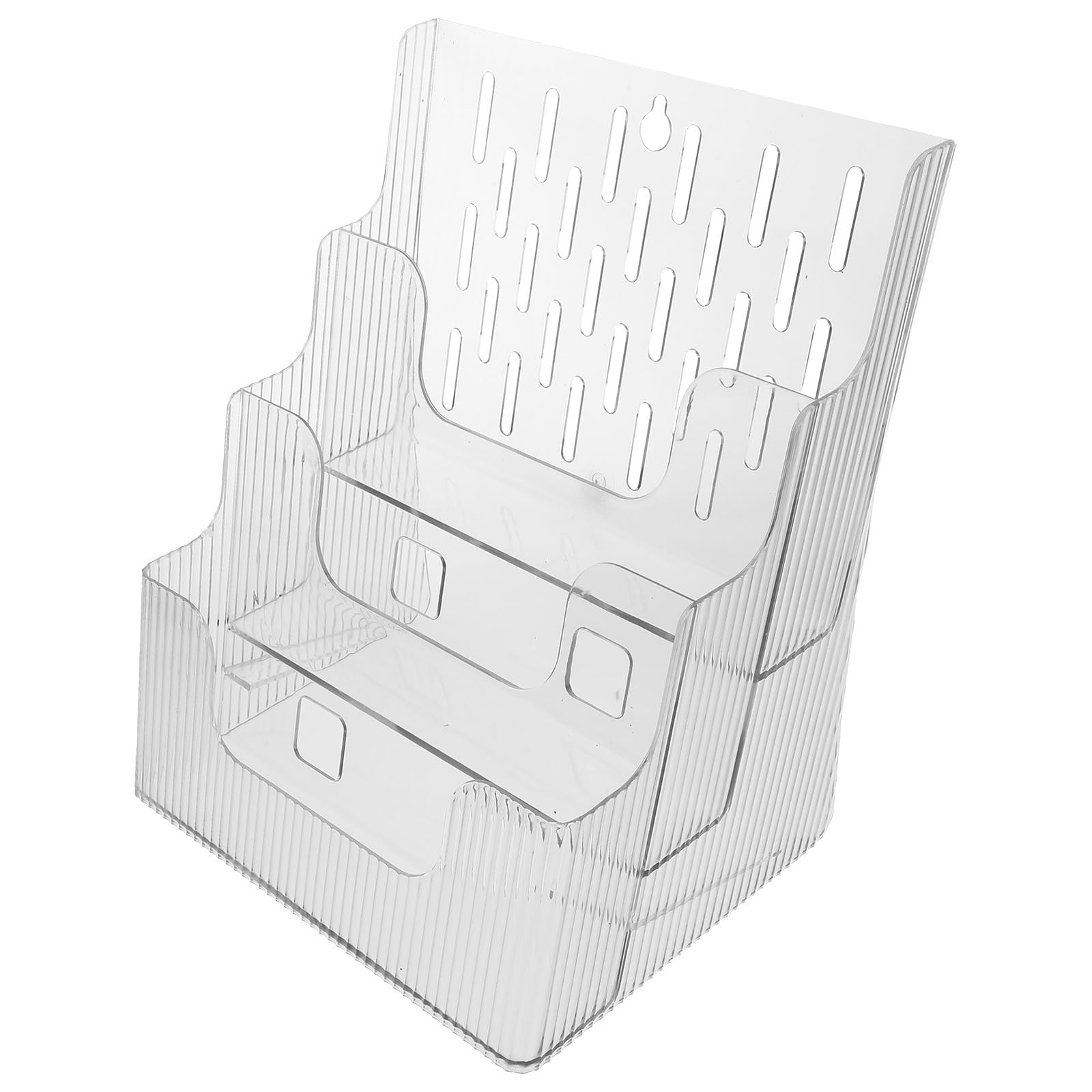Présentoir de bureau en acrylique transparent vertical pour documents et brochures - 8