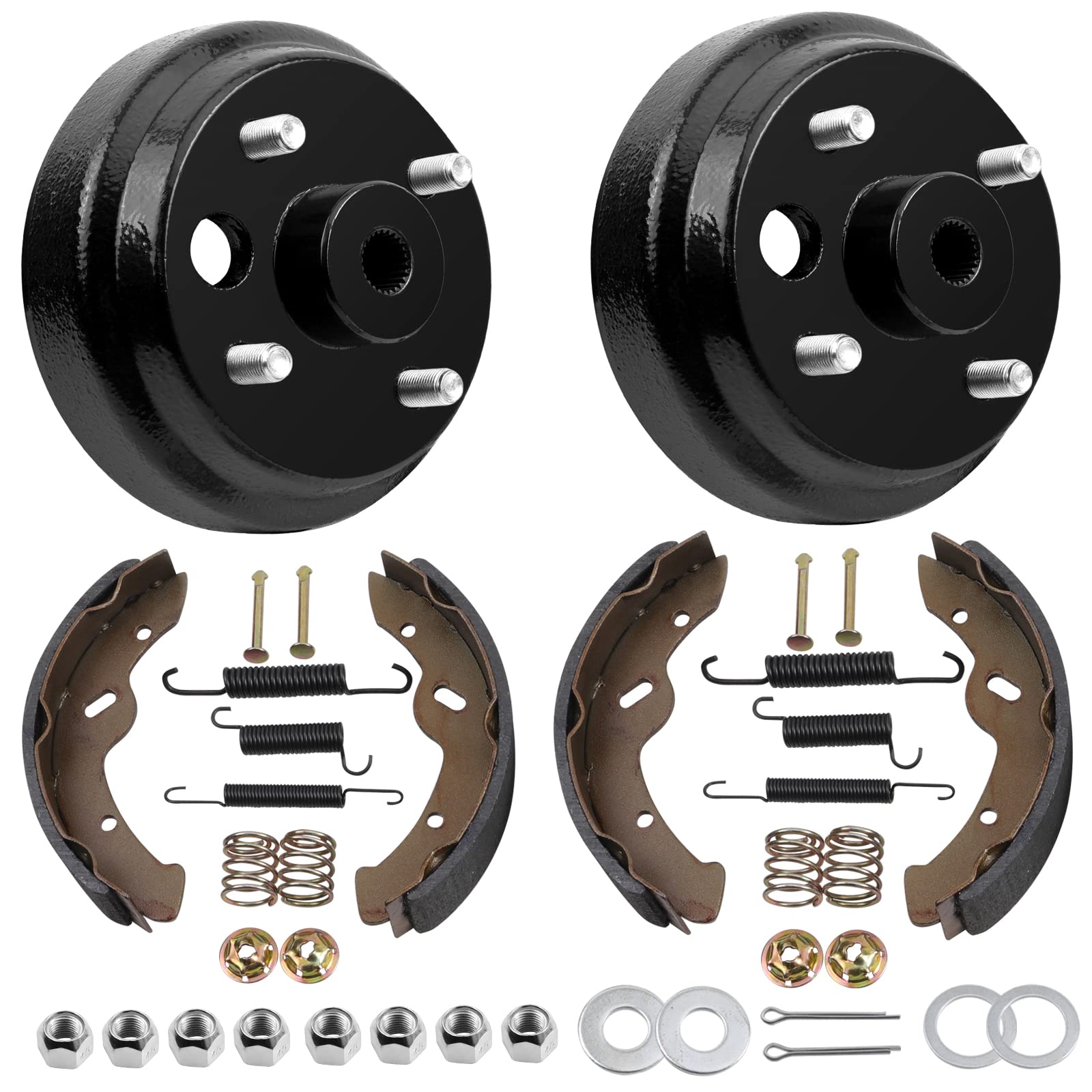 Amazon.com : Roykaw Golf Cart Brake Hub Drum & Brake Shoes