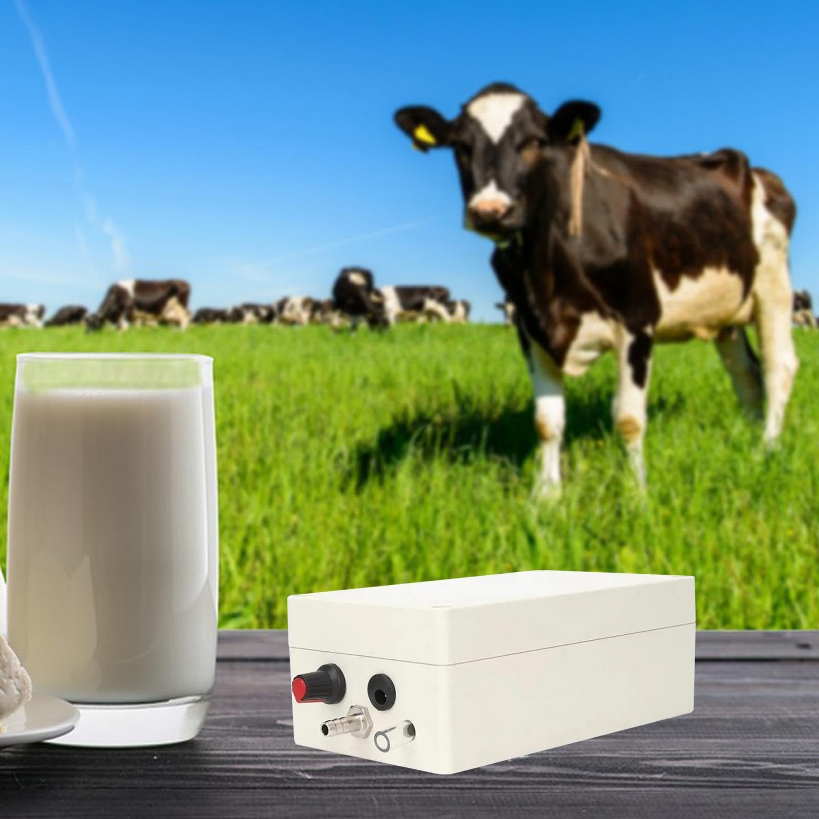 Melkwirtsmaschine, Vakuumpumpe, Langlebige Stabile Geschwindigkeit, Einstellbare Schafmelkmaschine, Melkgerät für Pferde, Vieh, Schafe, Elektrisch