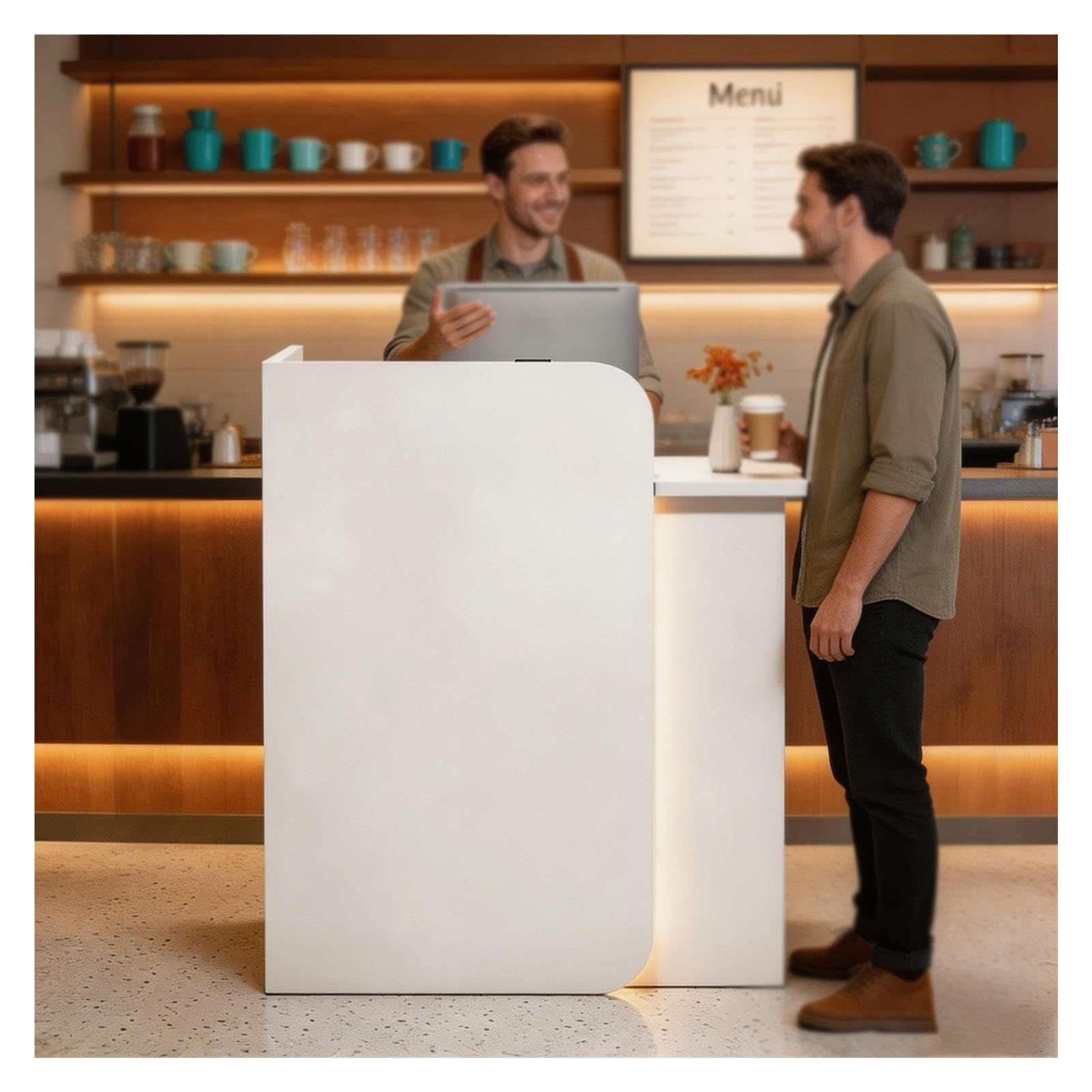 Comptoir Avec Compartiment De Rangement Ouvert Pour Salon, Hôtel, Bureau