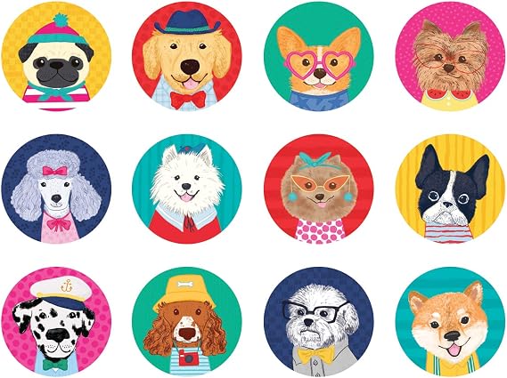 Mudpuppy Dog Portraits Mini Memory Match, Multicolor