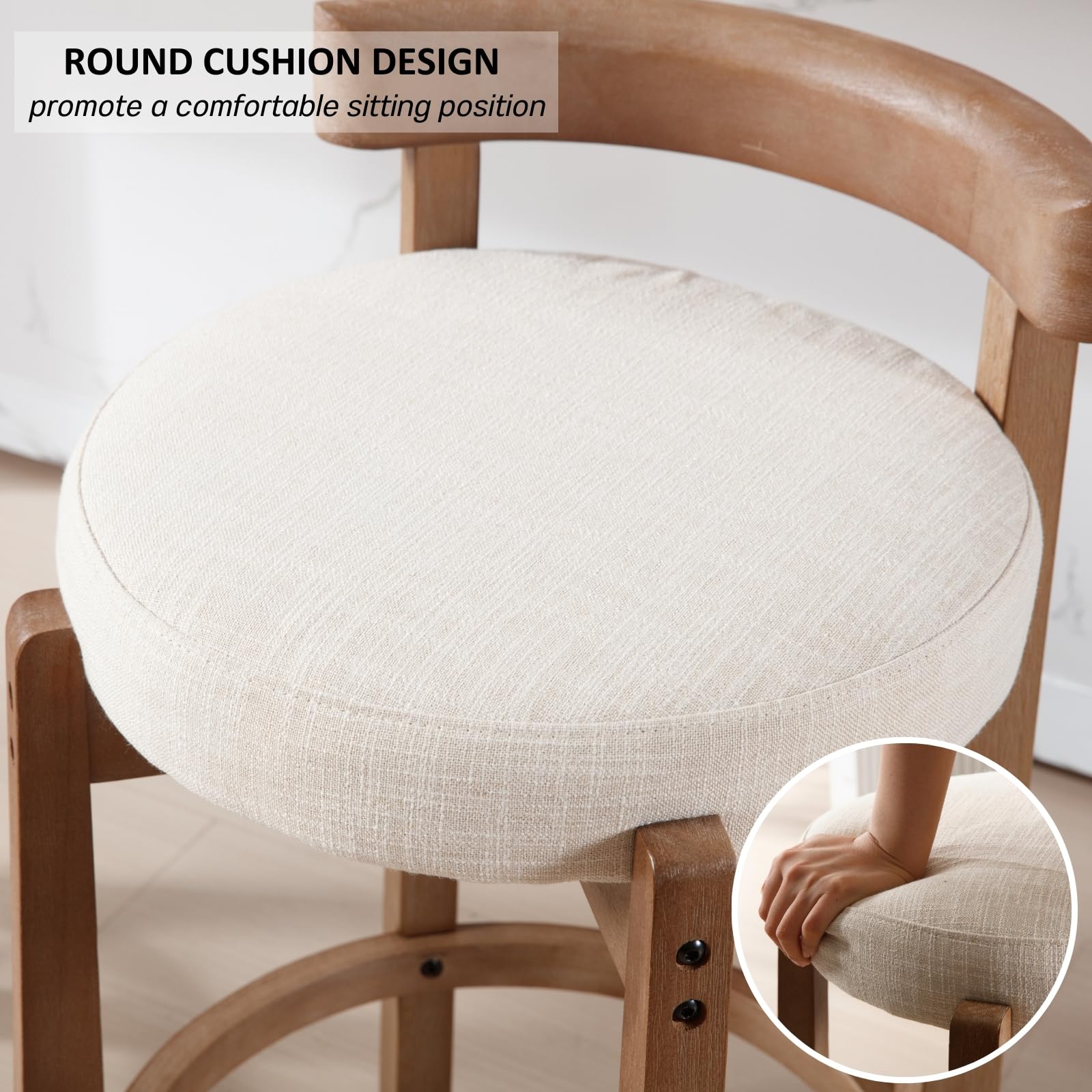 Amazon｜HEAH-YO ミッドセンチュリー モダン バースツール 2個セット