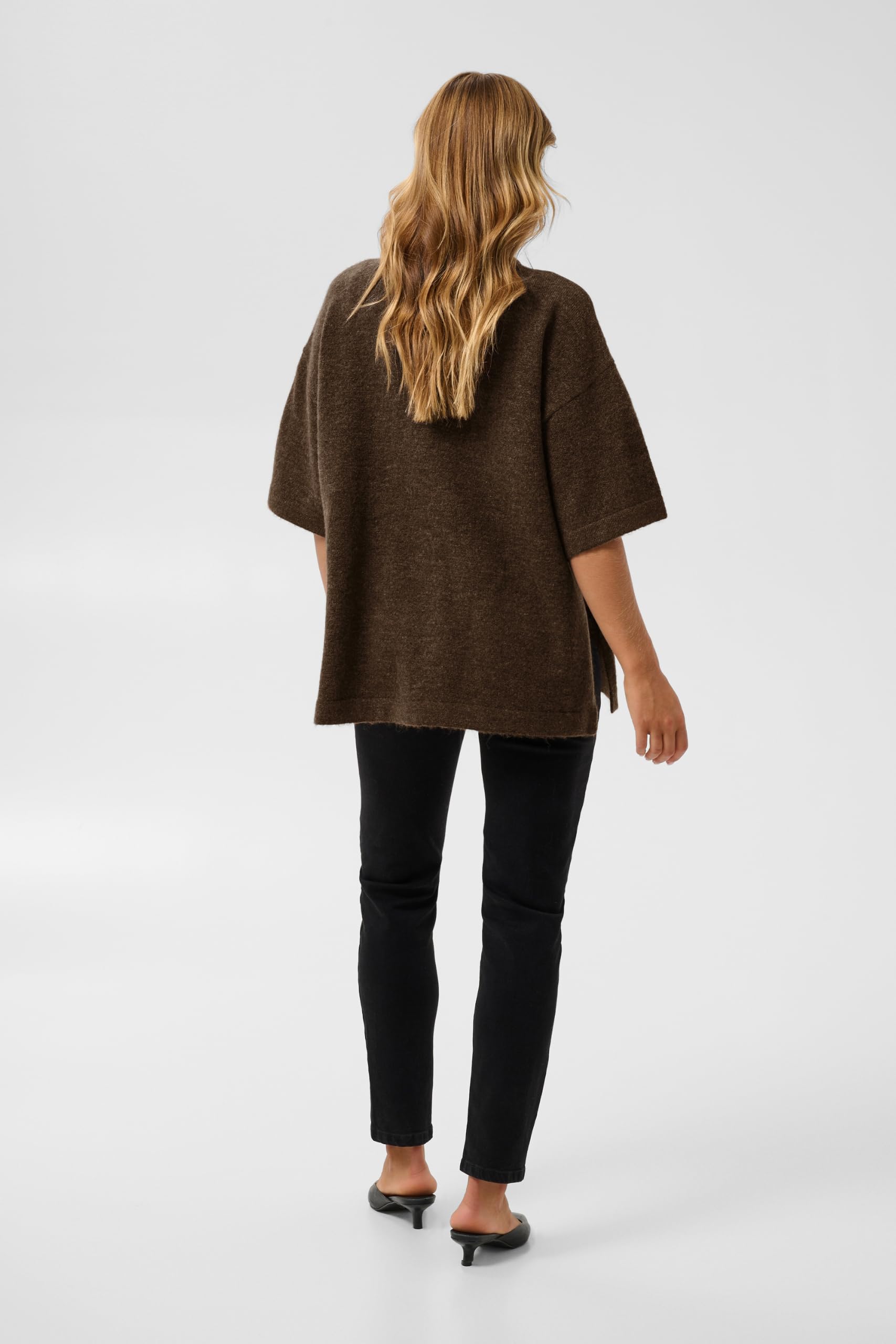 KAFFE Damen Strickpullover KAniel Ellenbogenlänge