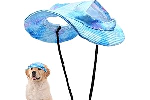 Heart to Tail Pet Hat: Tie-Dye Print Bucket Hat with Ear Holes for Medium-Sized Dogs