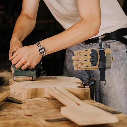Miniatura 5 de MELOTOUGH Correas de guantes de bombero, soporte para guantes de trabajo con cinta reflectante, clips para guantes de acceso rápido para bomberos