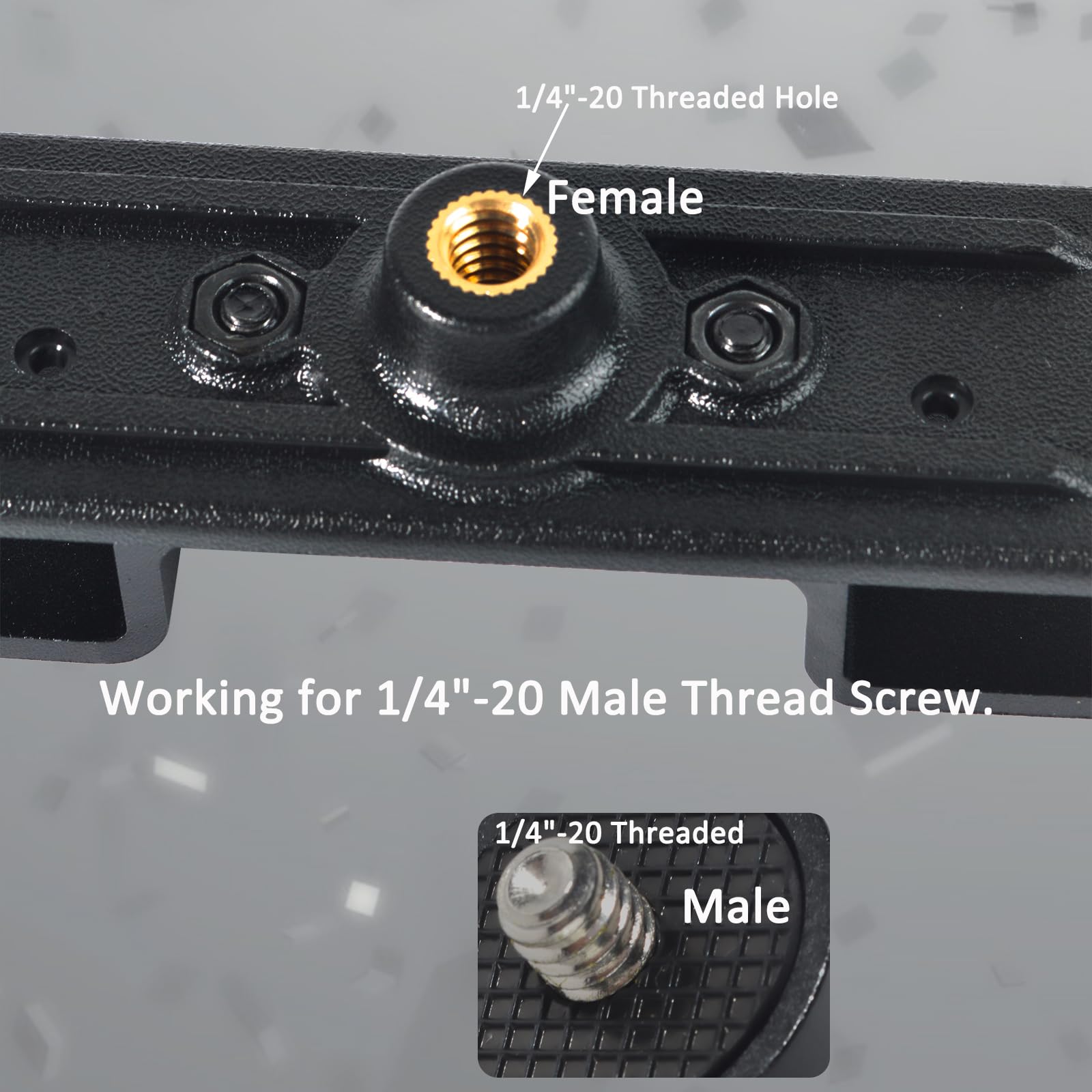 HYS Dual CB Radio & Shoulder Speaker Mic with Belt Clip or Round Knob Mount Base Holder, Walkie Talkie Mounting Holder with 1/4