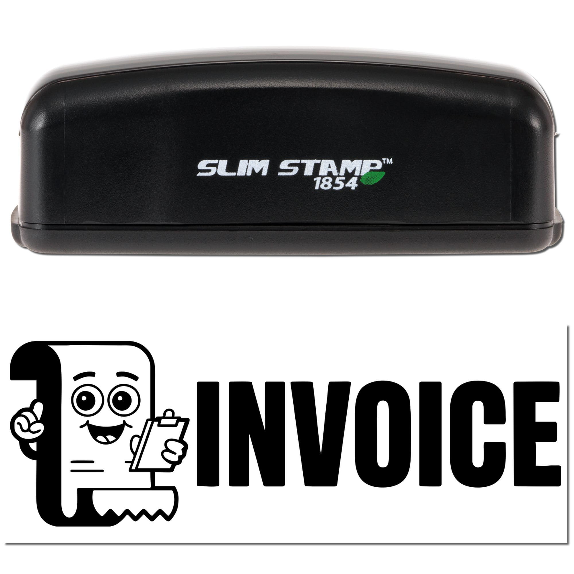 Mini Kawaii Self-Inking Stamp, Scanned Office Tool for Packages, Package Address Stamp Etsy Sellers, Small Online Shop Owners, Handmade Order Shipping, Quick Return Label Marker: Large Slim Pre-inked 9938-Invoice