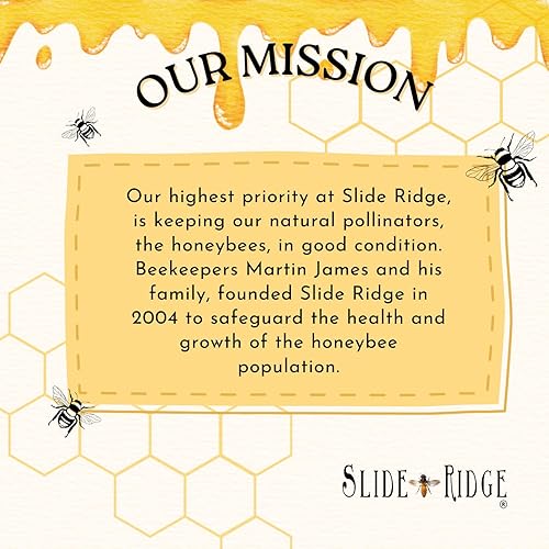 Miniatura 5 de Slide Ridge Botella exprimible de miel cruda de 3 libras, totalmente natural y sin filtrar, 1 paquete