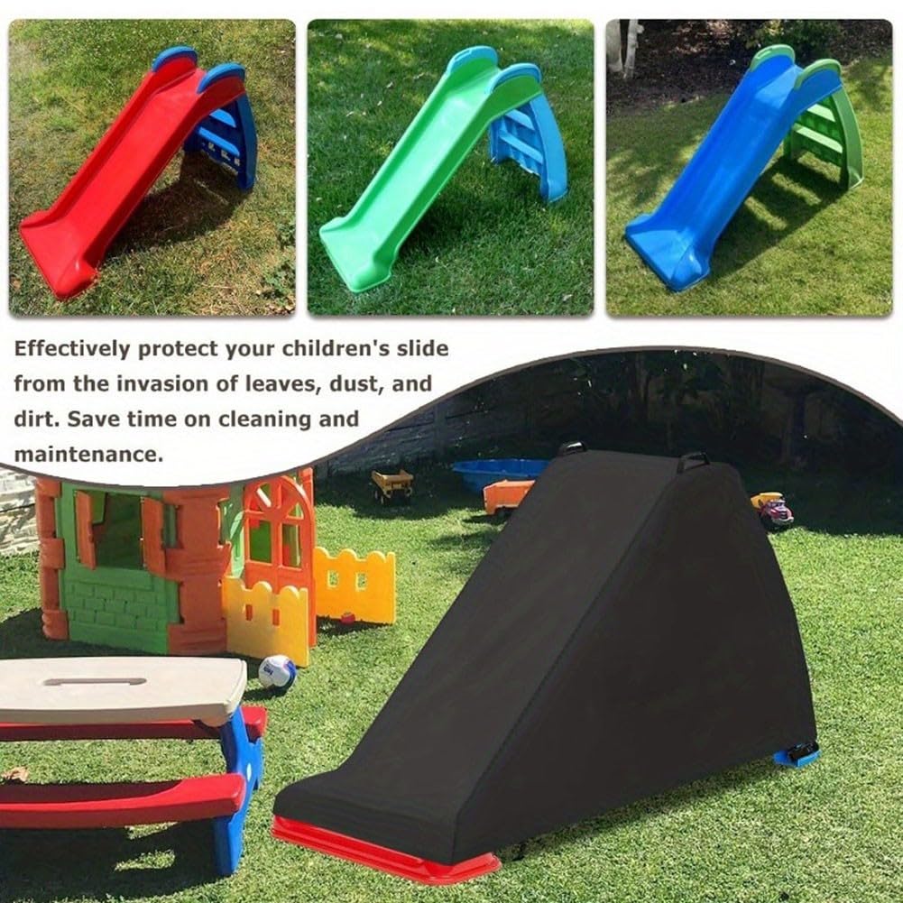 Housse de toboggan d'extérieur pour grimpeur cache-cache, tissu Oxford 420D, housse de protection imperméable pour enfants avec aérations et cordon de serrage en bas, 120 x 50 x 70 cm