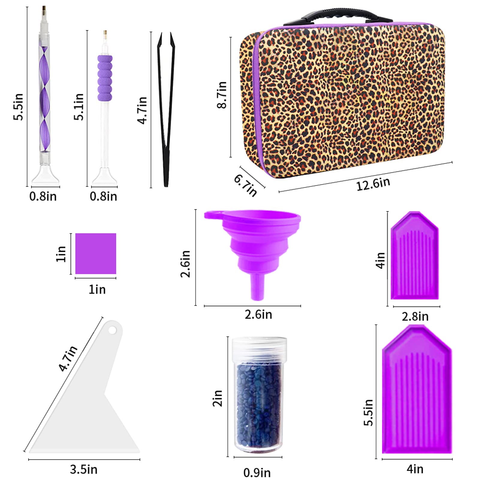 ZORETCO Aufbewahrungsbehälter für Diamantmalerei, 120 Fächer, Diamantmalerei-Zubehör-Sets mit Werkzeugen für Diamantkunst, Handwerk, Schmuck, Perlen, Organizer