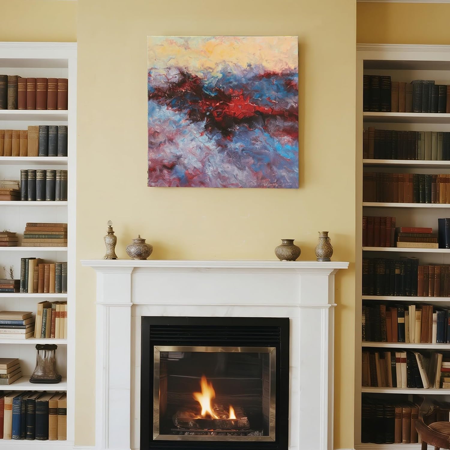 Gloliv Canvas Wall Art – Abstract Wall Decor Painting, Artist-Authorized Reproduction Canvas Prints, Modern Canvas Wall Art Prints for Living Room, Bedroom, or Office 20"X20"