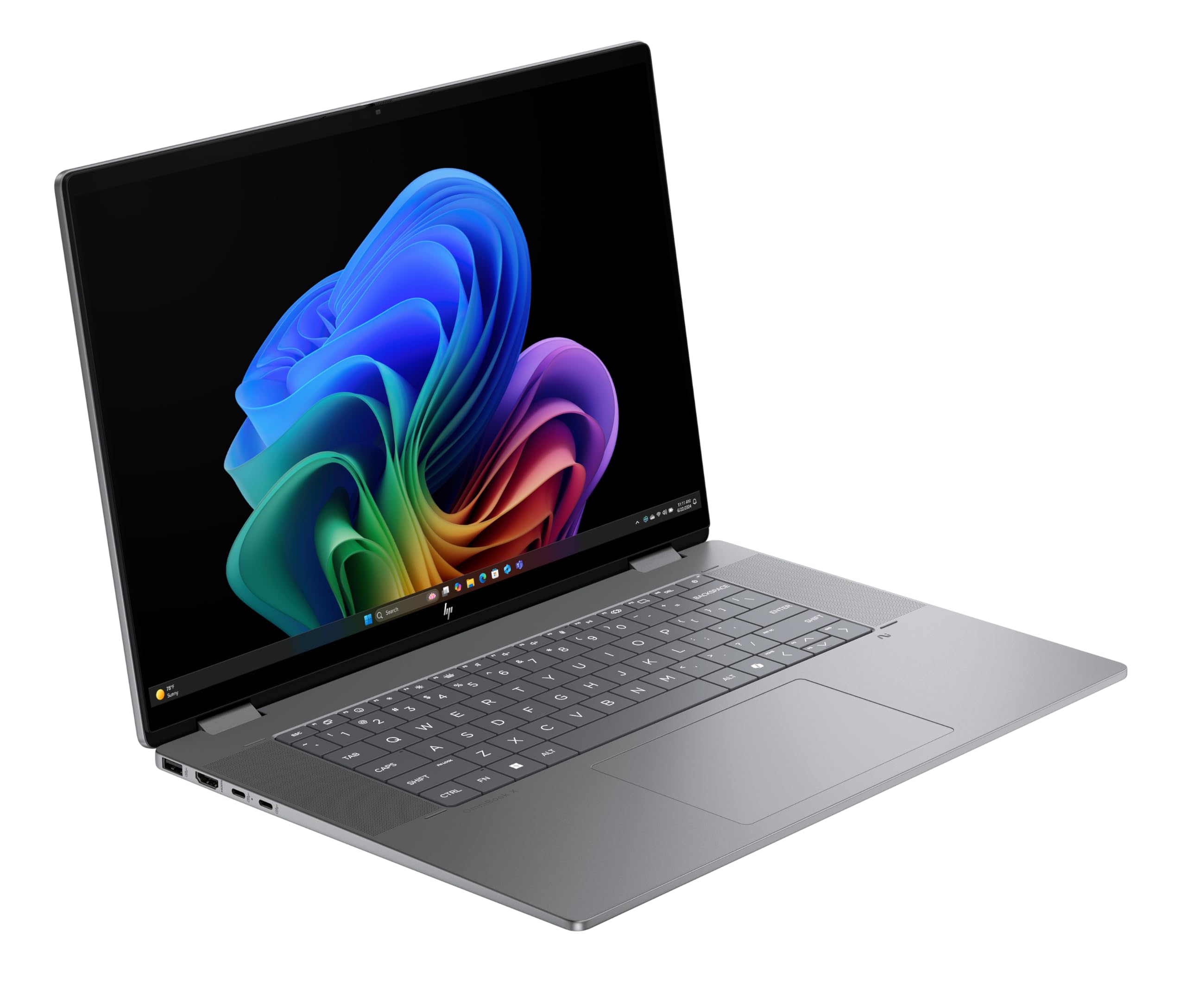 HP OmniBook X Flip 2in1 Laptop AMD Ryzen AI 5 340 16" WUXGA Touchscreen 16GB 512GB SSD Win11 Silber