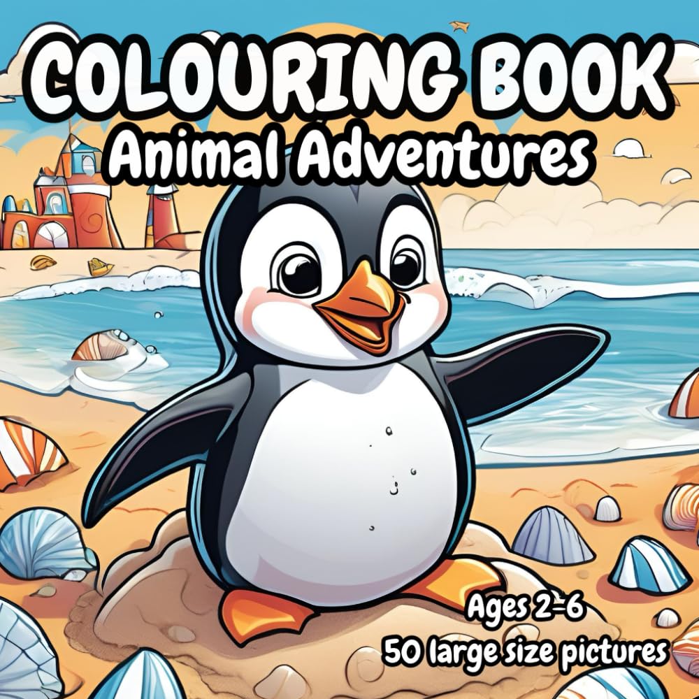 Animal Adventures: Colouring Book for kids: Creative, imaginative with simple, delightful illustrations for kids age 2-6
