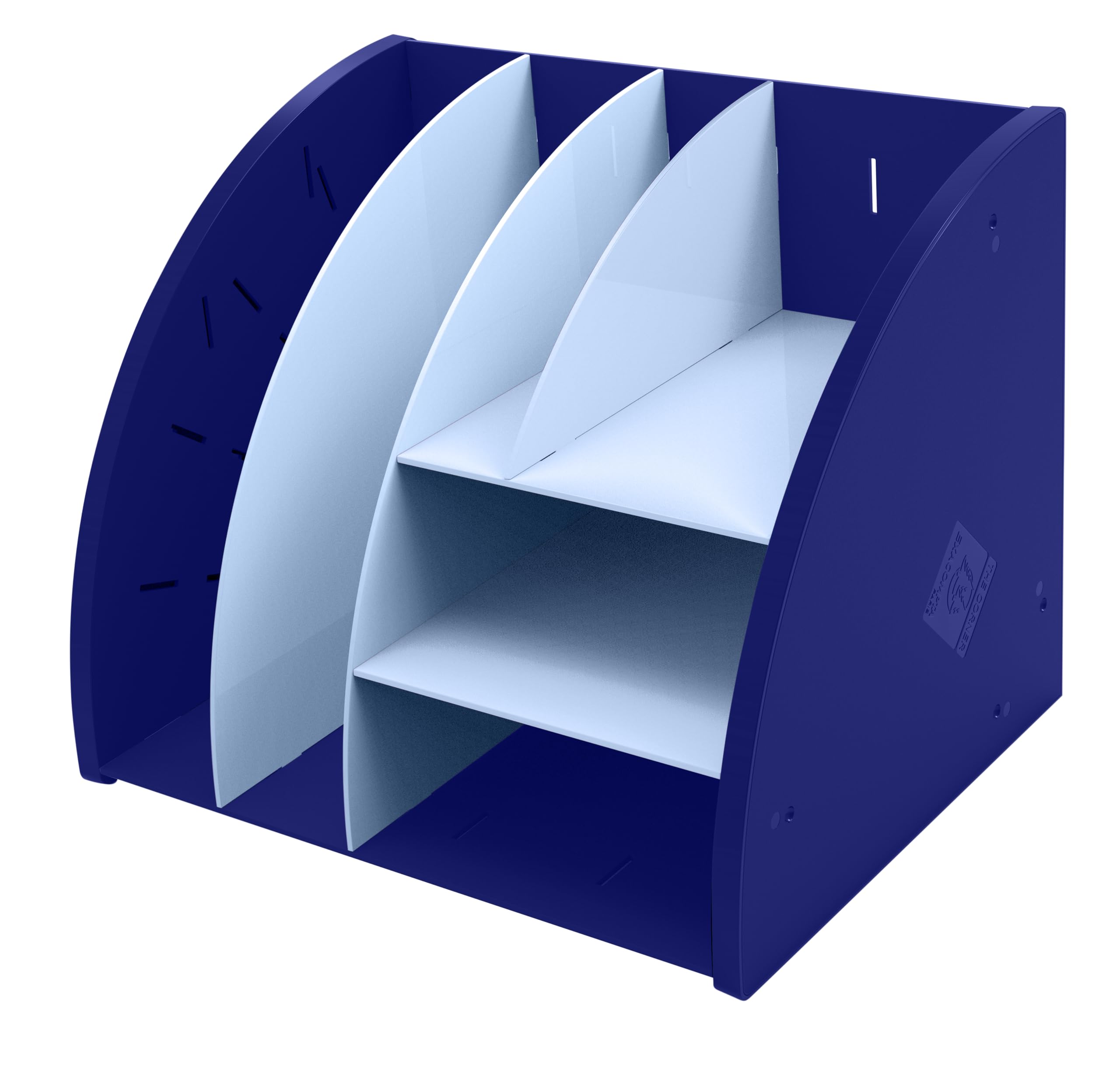 EXACOMPTA - Rif. 394202D - 1 organizer da scrivania, organizer Bee Blue, accessorio da scrivania multifunzionale 6 scomparti A4, A5, A6 verticale/sdraiato, prof 36 x 29,5 x 6 cm, blu navy/azzurro