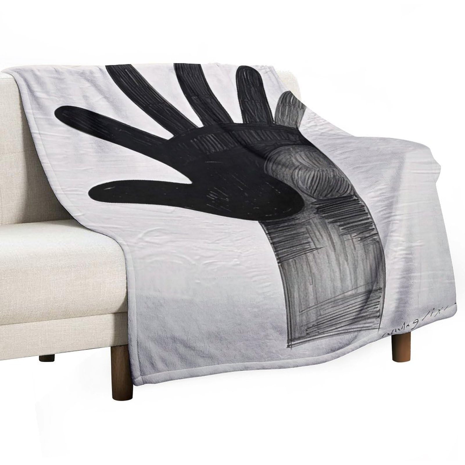 Plaid flanelle palmiers etrange couverture douce confort