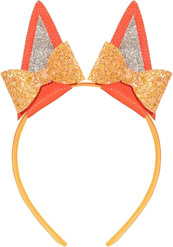 Blue Dog Ears Headbands For Girls, 1Pcs Cat Ear Headband Halloween Birthday Party Supplies Hair Accessories Blue