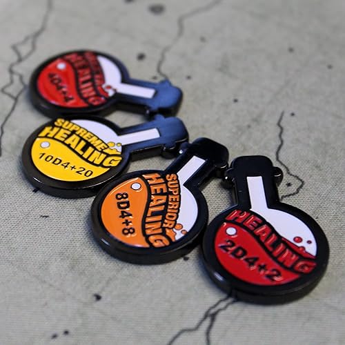 Miniatura 3 de D&D - Fichas de poción curativa (juego de 8)  Metal, doble cara, DM 5E y jugadores