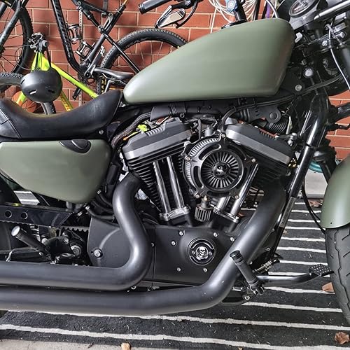 Miniatura 7 de Goldfire Par de estriberas de aluminio CNC para motocicleta, estriberas de montaje masculino, compatible con Harley Dyna, Sportster, Cuarenta y ocho