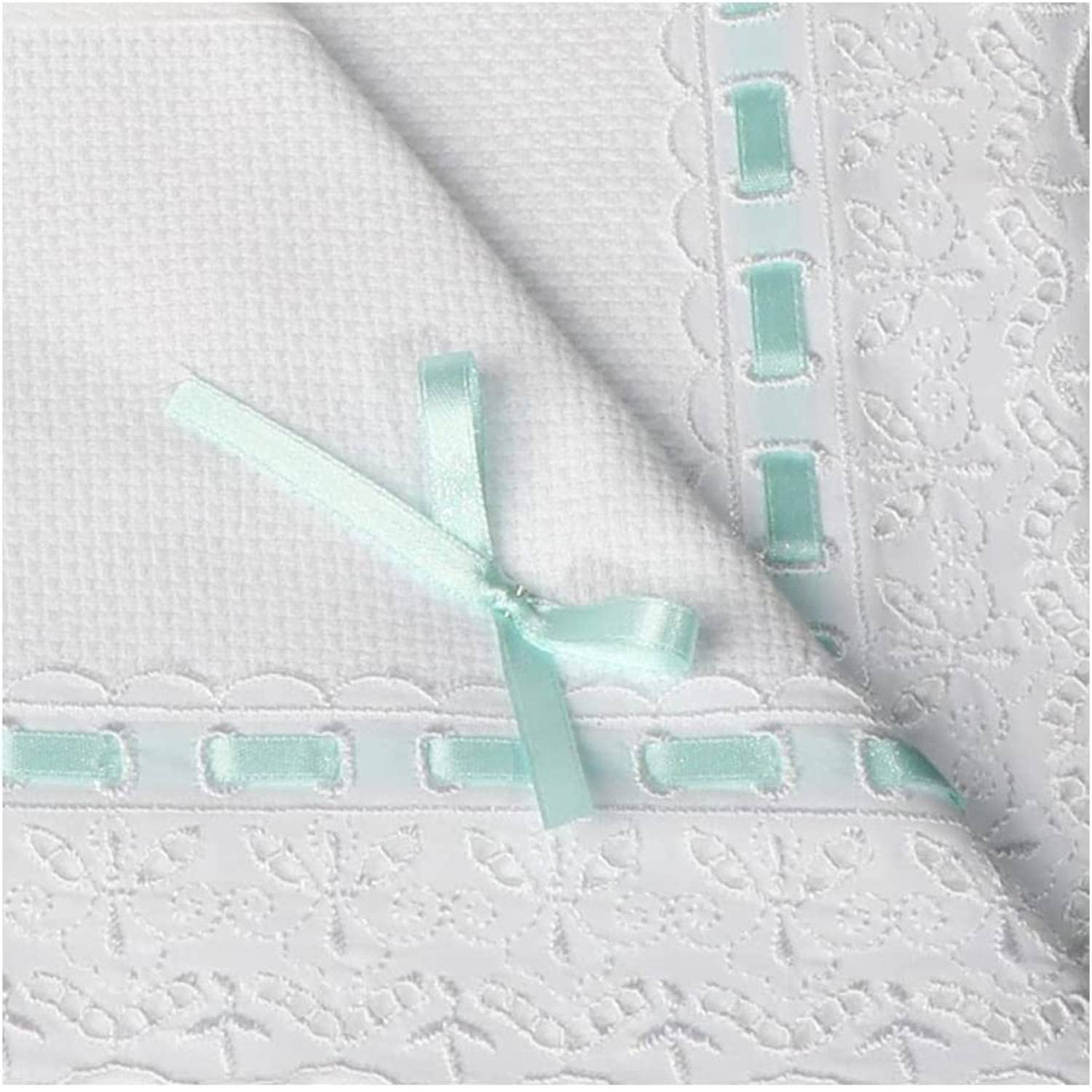 Lenzuolino Personalizzato Carrozzino Neonato Set 3Pz. Lettino Ricamato tela Aida Regalo Bimbi Nascita Coordinato Completo Vari Colori | Made in Italy