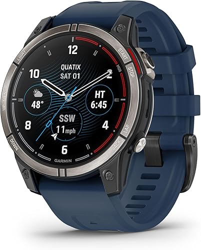 Garmin quatix 7 Pro Premium GPS Marine Smartwatch con pantalla AMOLED, linterna LED, actividades de vela y deportes acuáticos, pronóstico de peces y