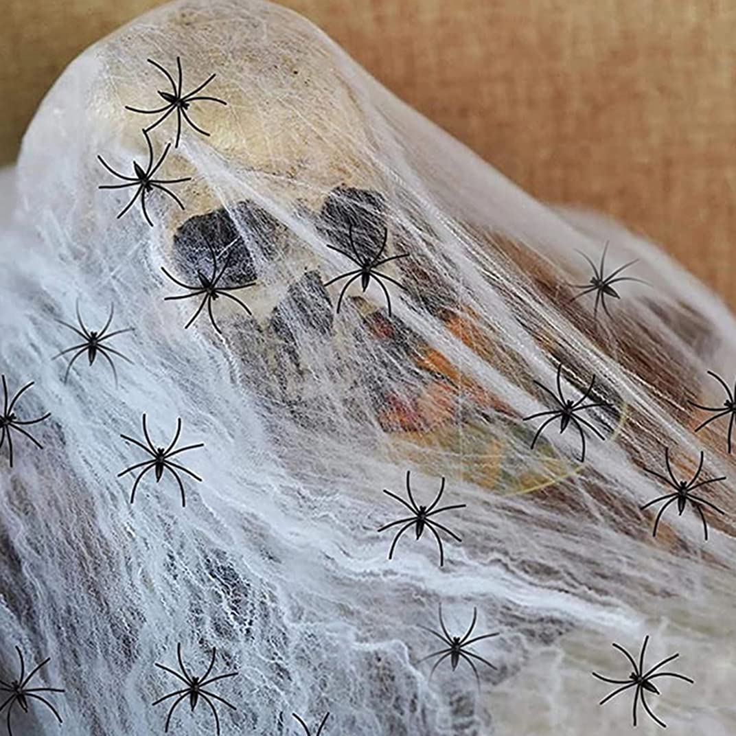 Buy MEETOZ Spider  Halloween Decorate,1000 sqft with 70 Fake Spiders