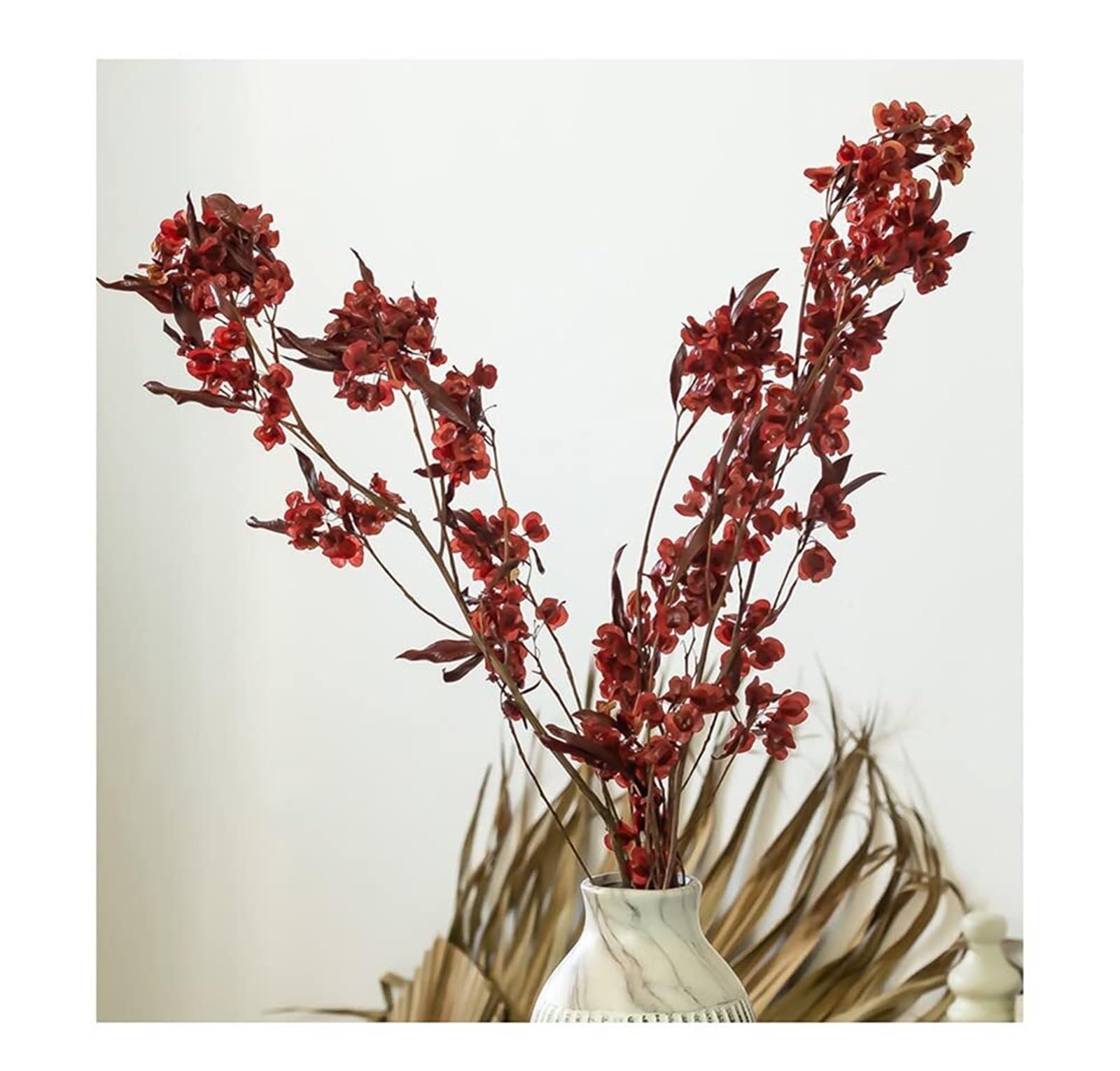 Pensées séchées Fleurs Iris Rouge Bouquet de Fleurs séchées Plante Naturelle Fleurs séchées Maison Hôtel Fête de Mariage Vacances Arrangement Floral Décoration