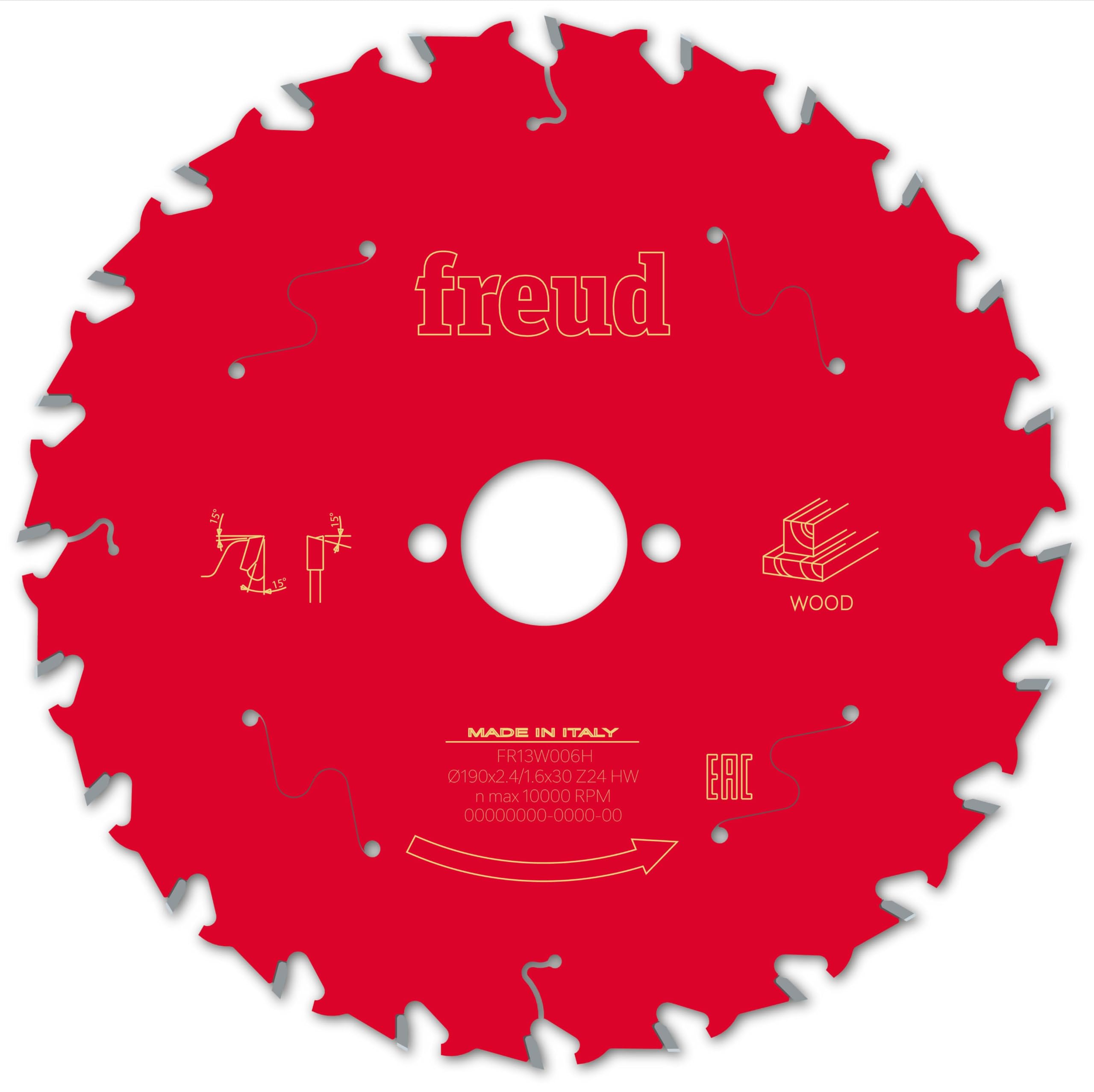 Freud F03FS09717 Wood Circular Saw Blade 190mm 24T 100% GENUINE NEW ⭐⭐⭐⭐⭐