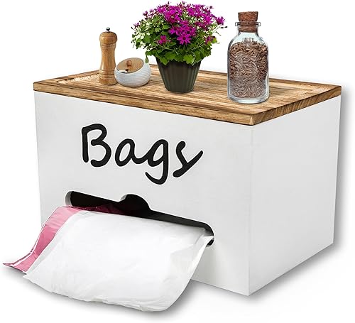 Dispensador de bolsas de basura, dispensador de bolsas de basura extra grande para rollos de 133033 galones, organizador de bolsas de basura fácil