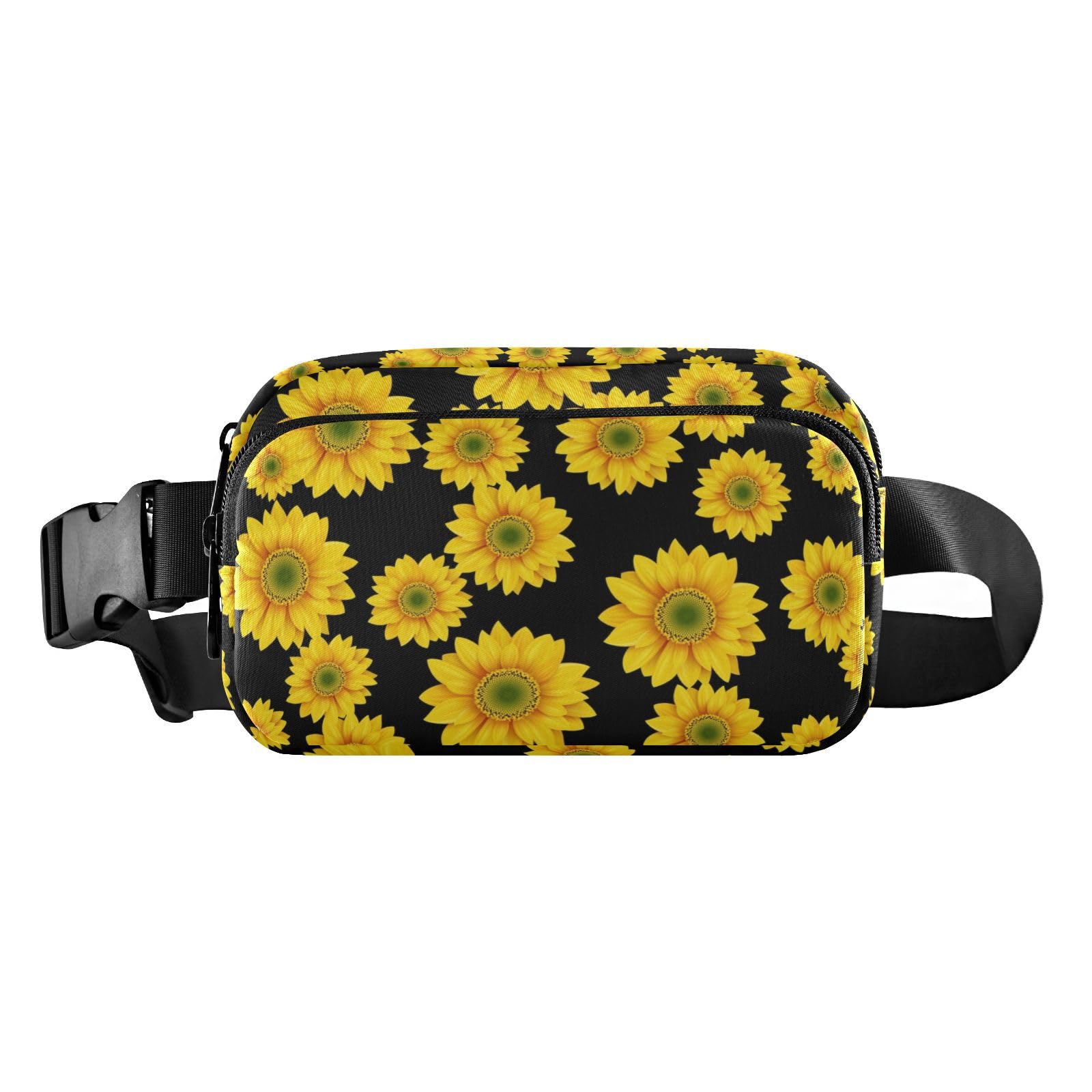 CBBYY Sunflower Fanny Pack for Women Men,Crossbody Waist Bag Pack Adjustable Casual Waist Belt Bag for Travel Running Workout Cycling