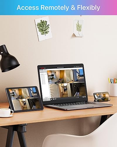 Miniatura 7 de ZOSI Sistema de cámara de seguridad PoE de 5MP 8CH con audio, 4 cámaras PoE para exteriores, visión nocturna, detección humana inteligente, acceso