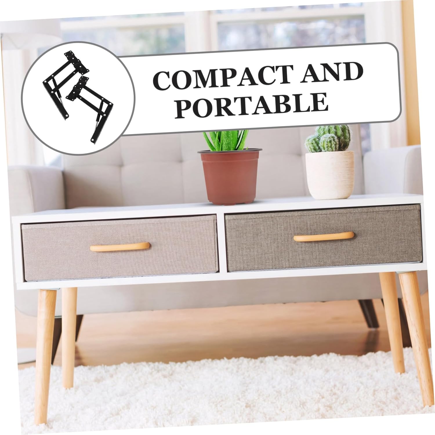 Gadpiparty Heavy Duty Shelf Brackets for Space-Saving Wall-Mounted Brackets for Tables and Dining Tables Easy Installation Gas Lift Mechanism