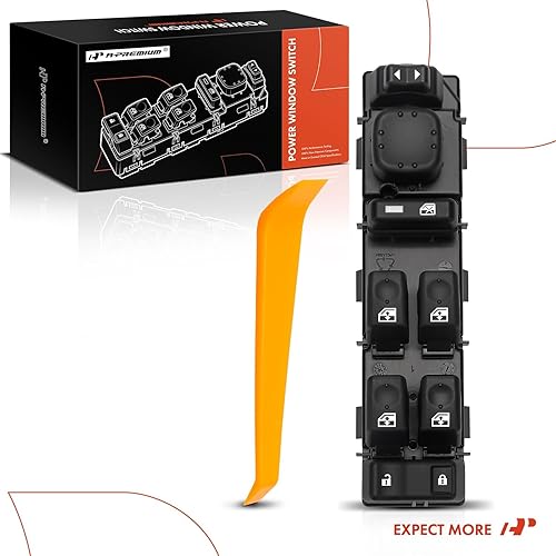 Miniatura 8 de A-Premium - Interruptor de ventana eléctrica principal del lado del conductor - Compatible con modelos Chevy GMC Cadillac - 2003-2007 - Escalade,