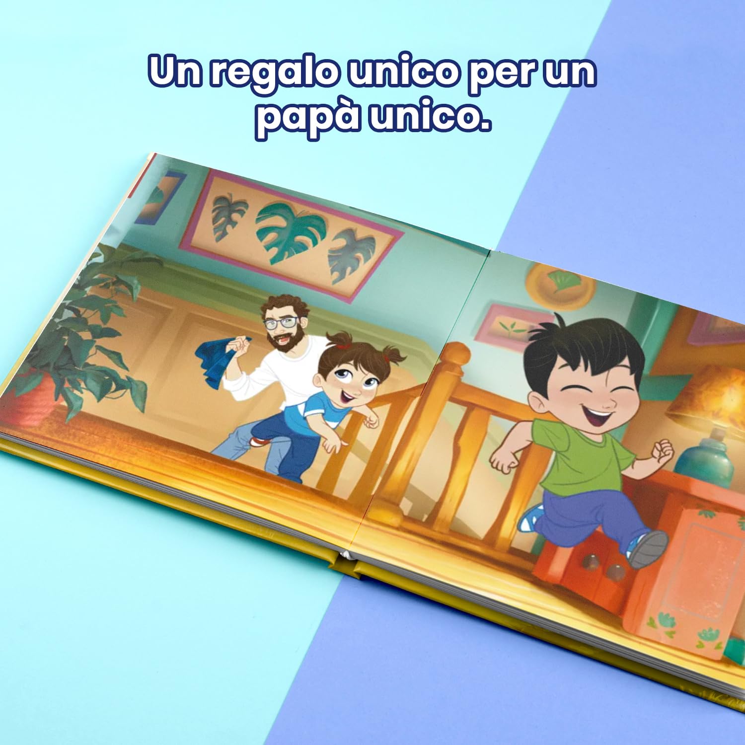 ETIKIDS Libro personalizzato per papà. Libro personalizzato con avatar. Papà, sii il più grande del mondo! Regalo originale per la festa del papà o per il compleanno. Da 4 a 7 anni