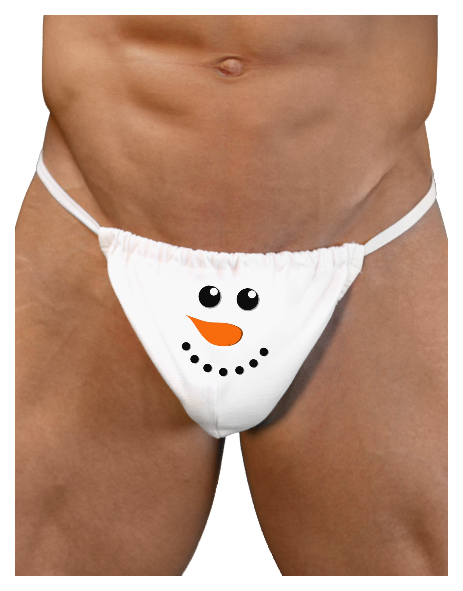 LOBBO Snowman Face Christmas Mens G-String Underwear